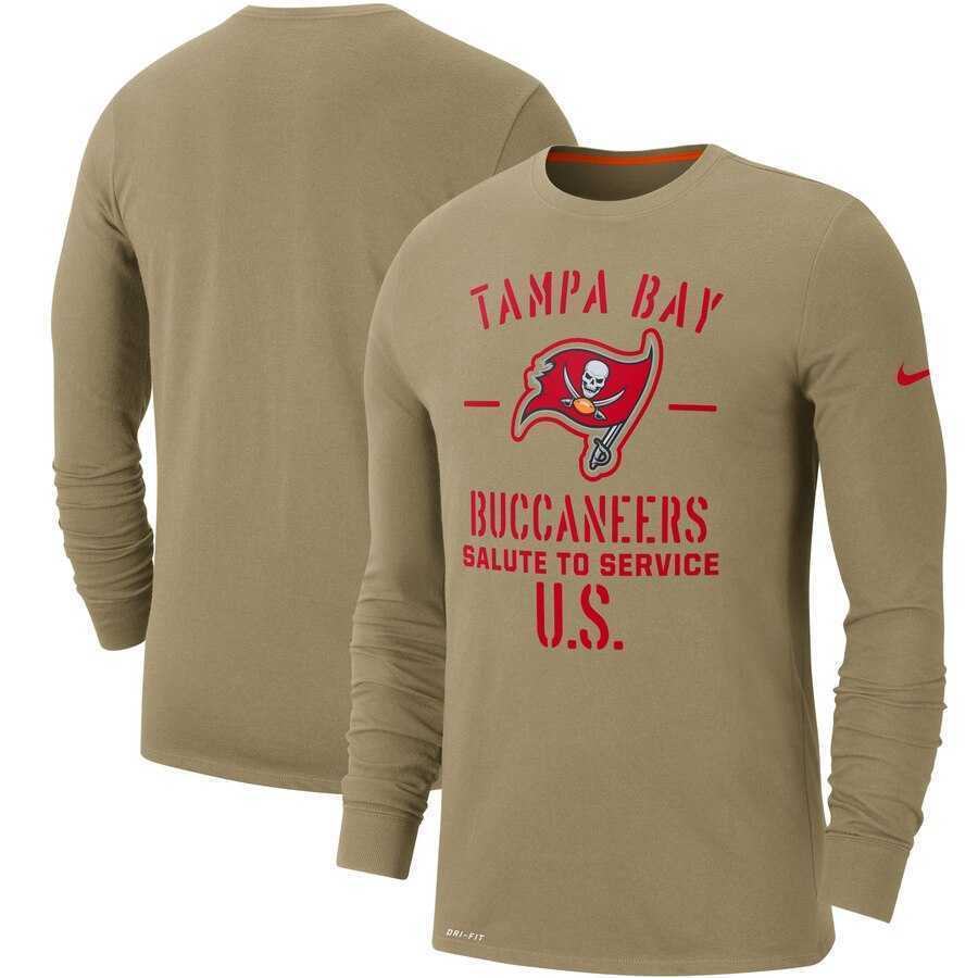 Men's Tampa Bay Buccaneers Nike Tan 2019 Salute to Service Sideline Performance Long Sleeve Shirt,We sell and wholesale Men's Tampa Bay Buccaneers Nike Tan 2019 Salute to Service Sideline Performance Long Sleeve Shirt on line form chian!